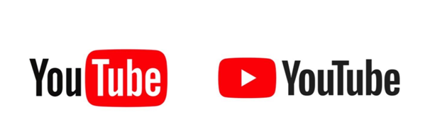 redesenho de logo do YouTube