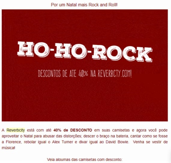 campanha de e-mail marketing da Reverbcity para o Natal