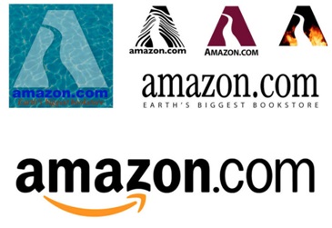 Evolución del logo de Amazon 